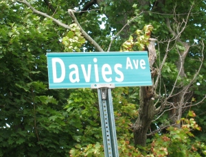 Davies Avenue is named for Charles Davies.