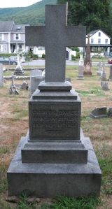 Charles Davies' gravestone has been repaired.