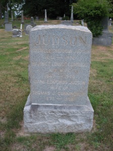 The Judson family gravestone.